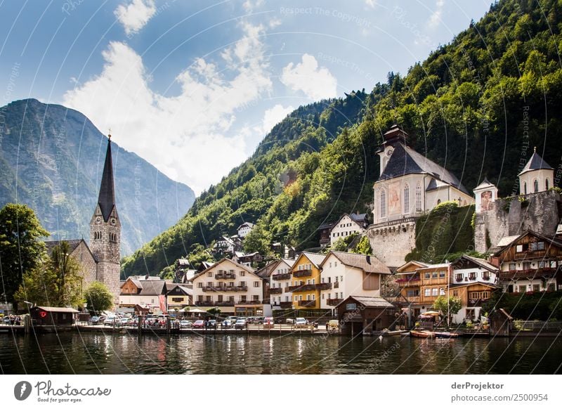 Hallstatt at Lake Hallstatt Vacation & Travel Tourism Trip Freedom Sightseeing City trip Cruise Summer vacation Mountain Hiking Environment Nature Alps Waves