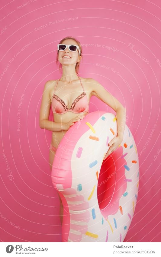 #A# Summer sun donut Lifestyle Art Esthetic Design Kitsch Trade Summer vacation Summery Summer's day Swimming & Bathing Warmth Heat shock Swimsuit