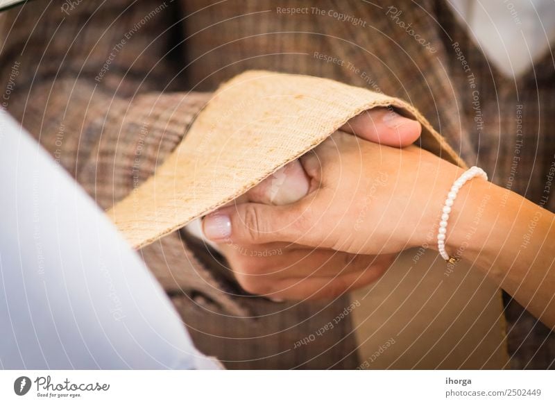 hands intertwined wedding couple on wedding day Beautiful Feasts & Celebrations Wedding Young woman Youth (Young adults) Young man Woman Adults Man Couple Hand