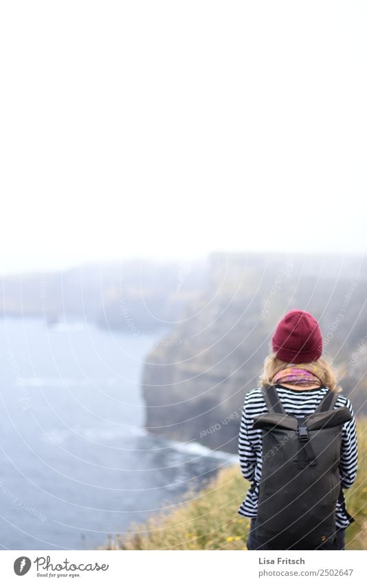 Enjoy the view, Cliffs of Moher. Vacation & Travel Tourism Trip Far-off places Sightseeing Woman Adults 1 Human being 18 - 30 years Youth (Young adults) Nature