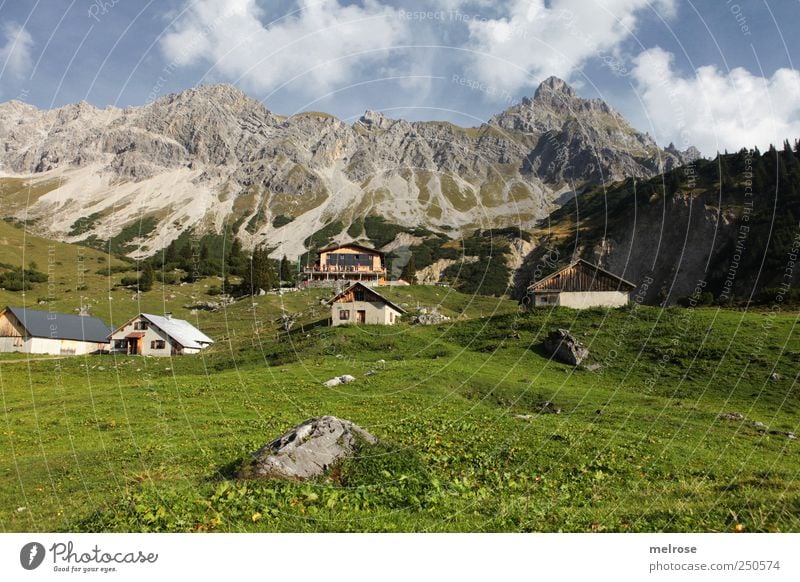 *** Fill her up ... *** Nature Landscape Sky Clouds Beautiful weather Rock Alps Mountain Zimba valley of Rell Montafon Heinrich Hueter Ironworks Mountain meadow