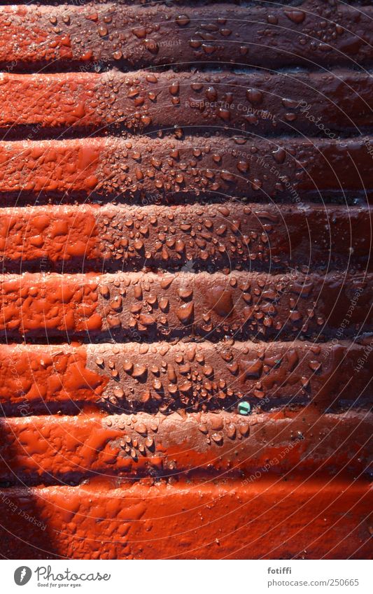 drip drip...drip...drip...drip! Deserted Water Simple Fluid Fresh Wet Positive Red Stagnating Dye Footbridge Harbour Drops of water Furrow Stripe persevering