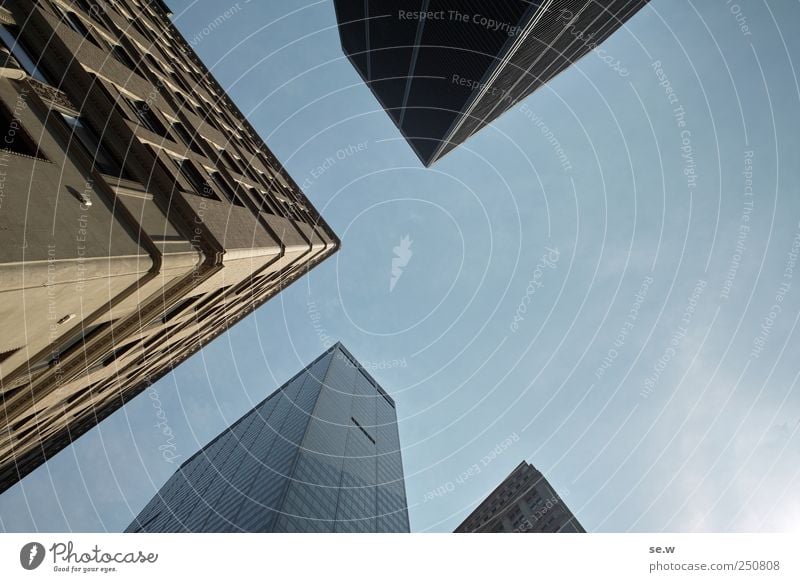 new york Sky Cloudless sky Beautiful weather New York City Downtown Skyline High-rise Facade Vacation & Travel Colour photo Exterior shot Deserted