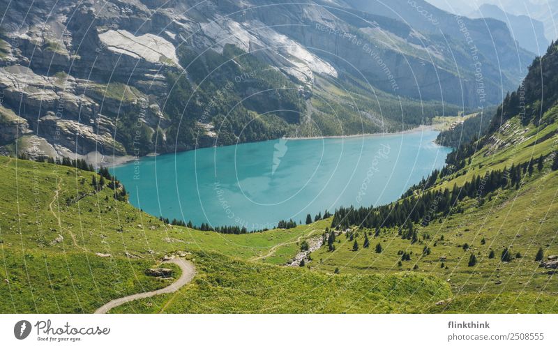 Öschinensee above Kandersteg in Switzerland Cure Swimming & Bathing Leisure and hobbies Vacation & Travel Tourism Trip Adventure Freedom Summer Summer vacation