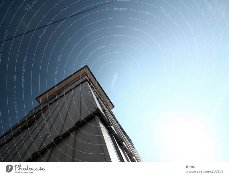 tightrope act | ChamanSülz Cable Rope Tower Wood Line Sharp-edged Bright Tall Above Blue Might Expectation Perspective Steel cable Sublime Majestic Sunny side