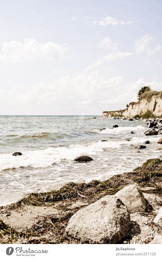 vacation Environment Nature Landscape Sky Clouds Summer Beautiful weather Waves Coast Beach Baltic Sea Natural Calm Relaxation Vacation & Travel Freedom