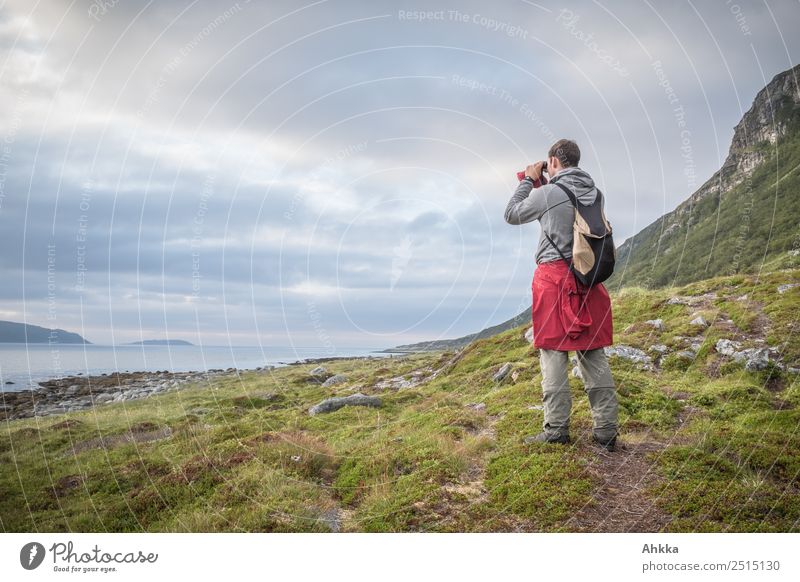 Young man seeks new challenges Relaxation Calm Vacation & Travel Trip Adventure Far-off places Hiking Education Science & Research Adult Education Study