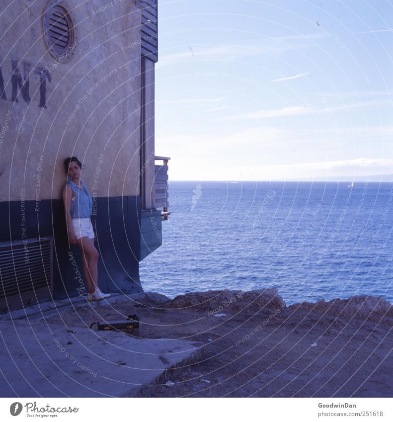 Marseille. Human being Feminine Young woman Youth (Young adults) Woman Adults 1 Environment Nature Sky Clouds Horizon Summer Climate Weather Beautiful weather