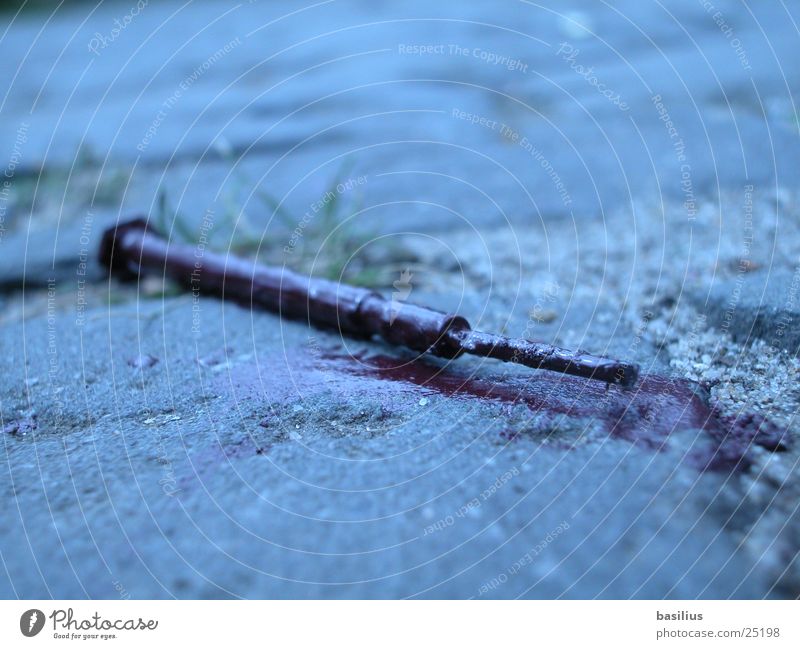 screwdriver Screwdriver Red Dark Near Macro (Extreme close-up) Close-up Blue Colour Floor covering Blood Lie