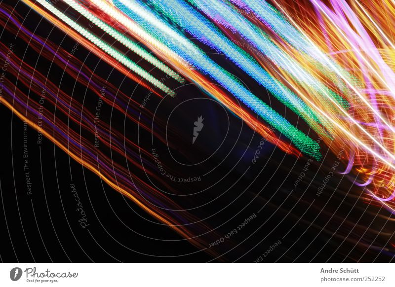 traces Technology Rotate To swing Bright Multicoloured Emotions Joy Tracer path Colour photo Exterior shot Abstract Deserted Copy Space left Copy Space bottom