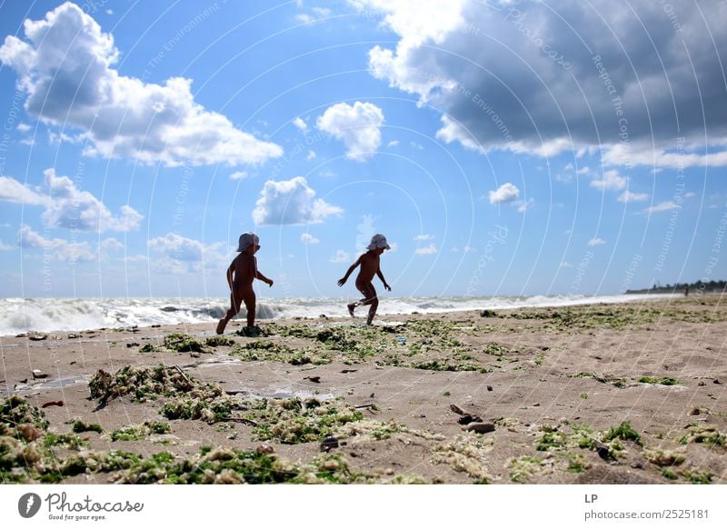 silhouettes in the sky Parenting Education Human being Child Parents Adults Brothers and sisters Family & Relations Couple Infancy Life Emotions Moody Joy