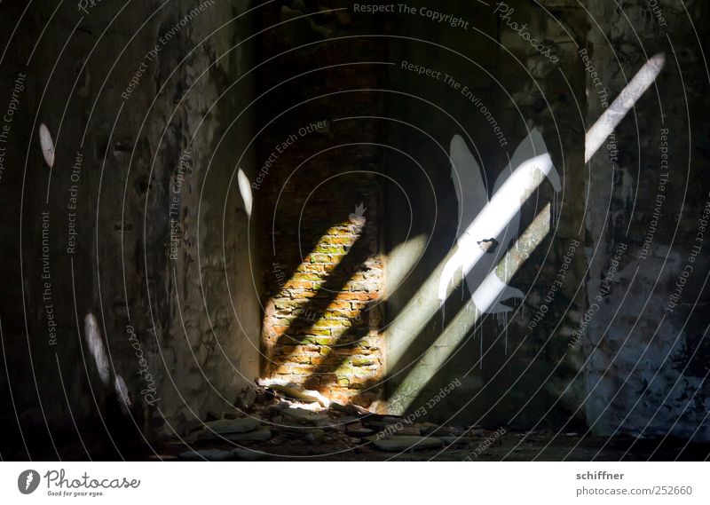 crosswalk House (Residential Structure) Hut Wall (barrier) Wall (building) Dark Masonry Brick Ruin Decline Daub Sun Sunlight Shaft of light Stripe