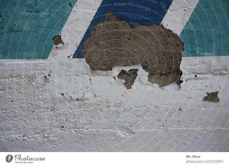 Australia Environment Building Facade Broken Plaster Wall (barrier) Wall (building) Stone Concrete Decline Gloomy Blue tone Weathered Continents Tumbledown