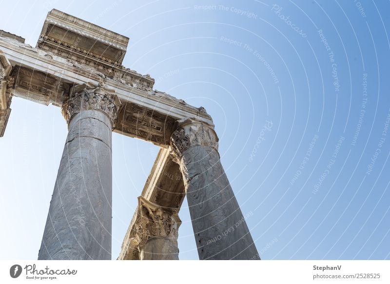 Columns in the Forum Romanum Architecture Rome Italy Europe Tourist Attraction Monument Forum Romano Old Historic Wanderlust Tourism Past Transience