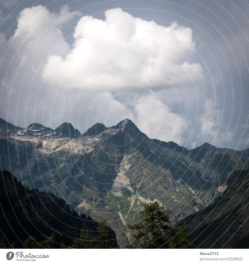 Crossing the border | Foot pain Mountain Environment Nature Landscape Air Sky Clouds Storm clouds Climate Wind Gale Thunder and lightning Alps Peak Gigantic