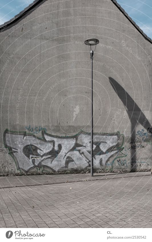 grey wall Beautiful weather Duisburg The Ruhr Town Deserted House (Residential Structure) Places Architecture Wall (barrier) Wall (building) Lanes & trails