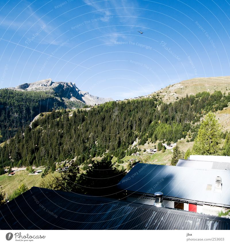 mountain valley Far-off places Summer Mountain Hiking House (Residential Structure) Roof Corrugated sheet iron Nature Landscape Sky Autumn Beautiful weather