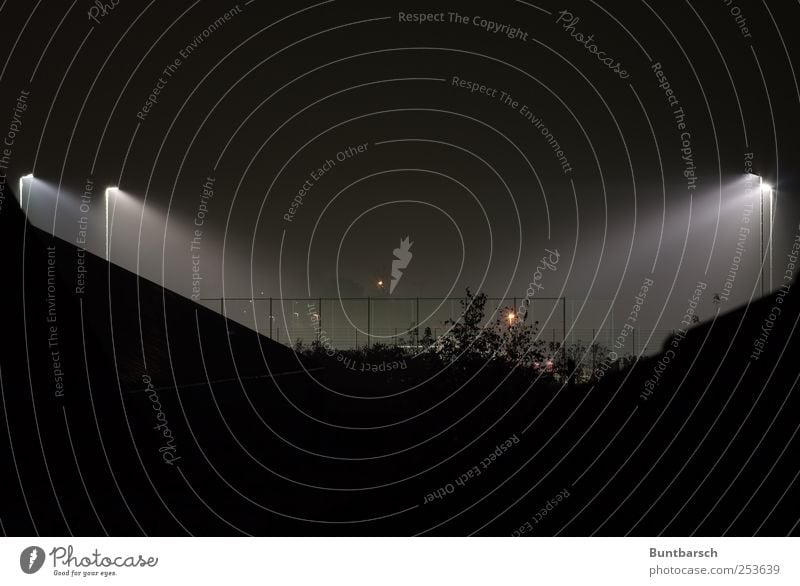 Violation of the night light ban Lamp Sporting Complex Sporting event Football pitch Stadium Floodlight stadium lighting ball fence Fence Sporting grounds