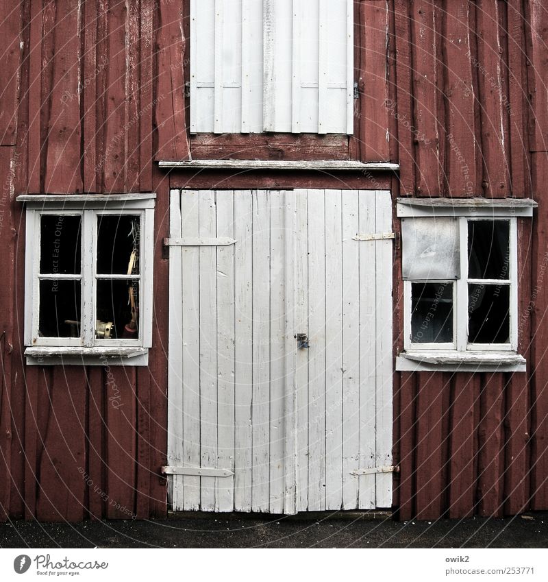 skärhamn House (Residential Structure) Wooden wall Bohuslän Northern Europe Sharp-edged Simple Goal Closed Window transom and mullion Direct Frontal Boathouse