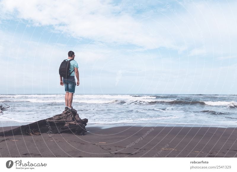 Caribbean sea in Tortuguero beach in Costa Rica Exotic Beautiful Vacation & Travel Summer Sun Beach Ocean Island Nature Landscape Sand Sky Tree Park