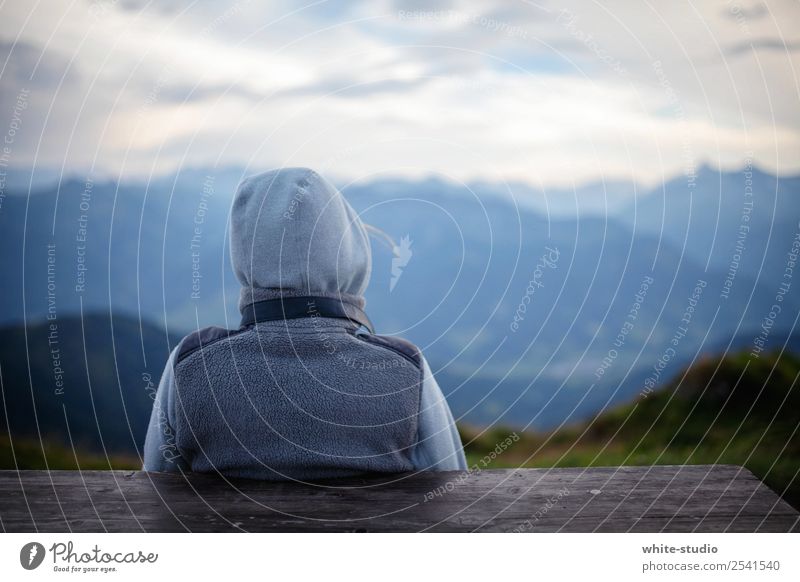 prospect Woman Adults Hiking To enjoy Mountain Vantage point Landscape Calm Relaxation Meditative Debauchery Break Adventure Vacation & Travel Far-off places