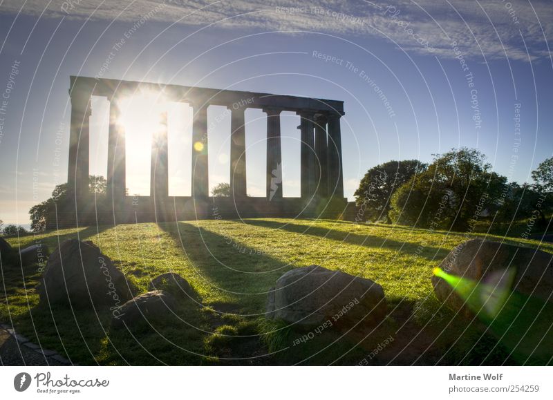 Stonehenge? Tourism Trip Sightseeing City trip Nature Hill Edinburgh Scotland Great Britain Europe Deserted Gate Manmade structures Architecture