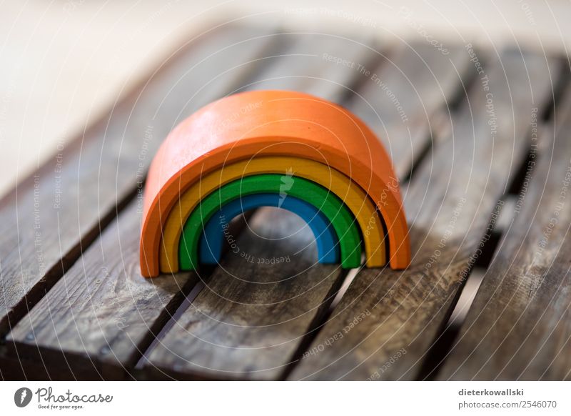 rainbow Toys Playing Beautiful Rainbow Children's game Kindergarten Parenting Study Colour photo Interior shot Day Shallow depth of field