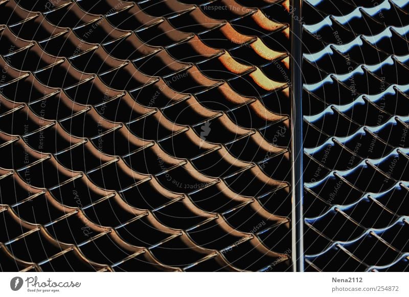 Gold/Silver? Metal Steel Cold Warmth Parallel Line wire net Chrome Clean Glittering Radiator  grille Colour photo Interior shot Close-up Detail Abstract Pattern