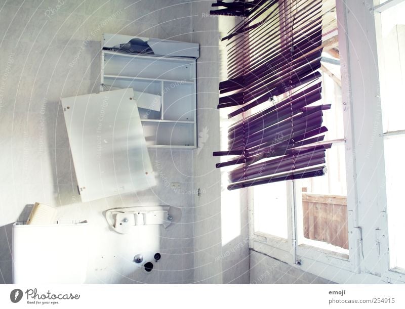 medicine cabinet House (Residential Structure) Wall (barrier) Wall (building) Window Old White Cupboard Shabby Uninhabited Derelict Box Colour photo