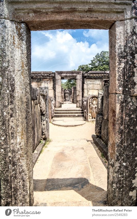 Polonnaruwa Wall (barrier) Wall (building) Tourist Attraction Landmark Monument Old Brown World heritage Culture Sri Lanka Tourism History book Stone Statue