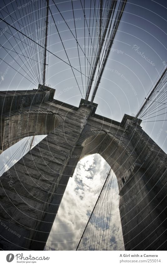 love NYC Sky Clouds Summer Beautiful weather New York City USA Port City Downtown Outskirts Bridge Manmade structures Architecture Wall (barrier)