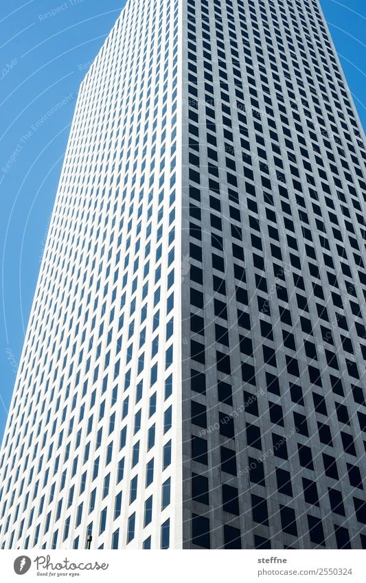 check boxes Town High-rise USA New Orleans Checkered Blue sky Graphic Colour photo Deserted Copy Space left Copy Space top Worm's-eye view Wide angle