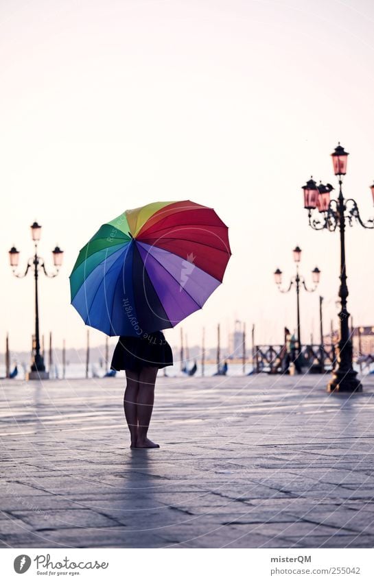 Let's Colour Venice VI Art Artist Work of art Adventure Esthetic Creativity Exceptional Umbrella Prismatic colors Versatile Eye-catcher Idea Fashioned Whimsical