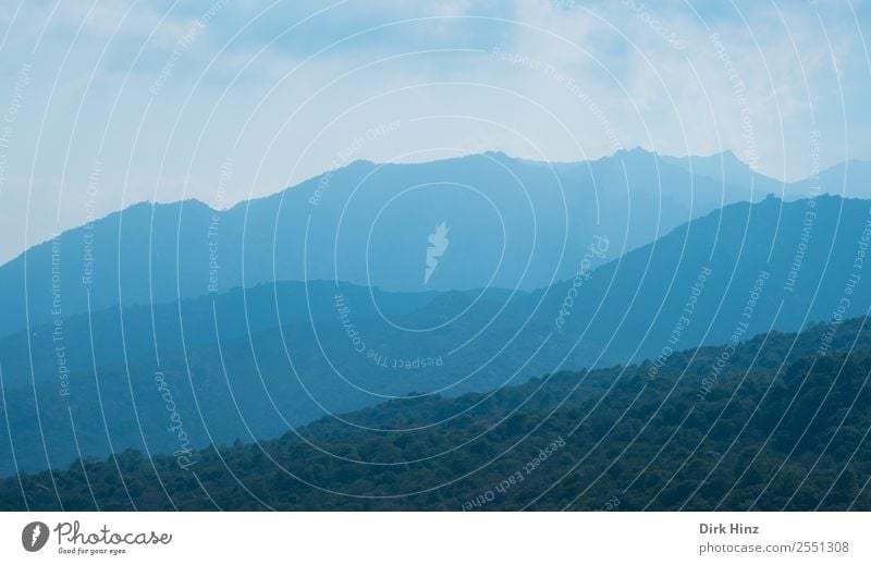 Morning haze in the Fango valley / Corsica Vacation & Travel Tourism Trip Freedom Mountain Nature Landscape Sky Peak Infinity Tall Natural Above Blue Wanderlust