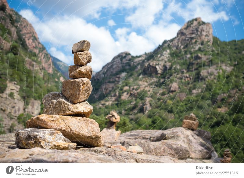 Stonemen on Corsica Vacation & Travel Tourism Trip Far-off places Summer Summer vacation Mountain Hiking Environment Nature Landscape Beautiful weather Rock