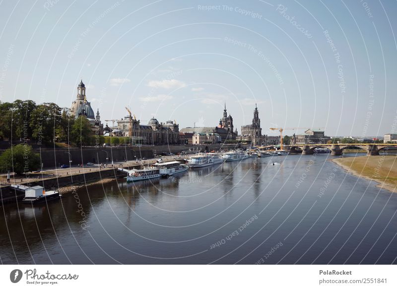 #A# Dresden House (Residential Structure) Complex Saxony Frauenkirche Elbe Skyline Horizon City Baroque City trip Colour photo Multicoloured Exterior shot