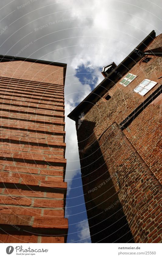 Lüneburg mill Luneburg Heathland Water tower Water mill Historic Building Clouds Europe Sky Sun Blue sky Architecture