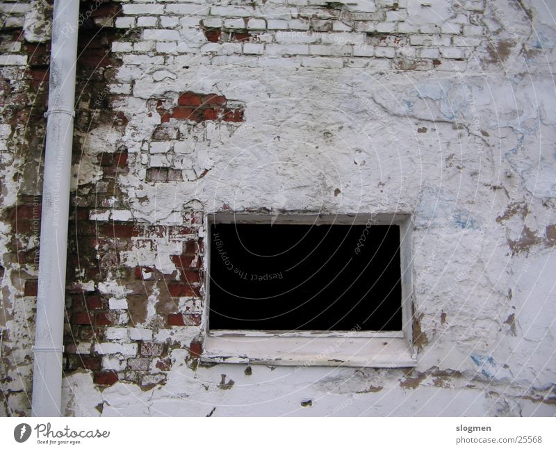 black & white Window Ruin Wall (barrier) Derelict White Black Architecture Industrial Photography