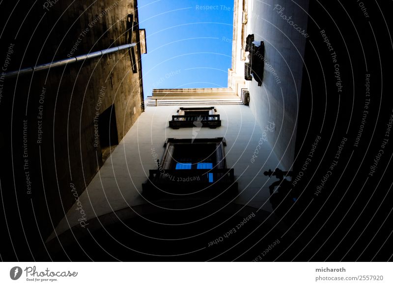 Looking Up Barcelona Spain Europe Town Capital city Old town House (Residential Structure) Wall (barrier) Wall (building) Facade Balcony Window