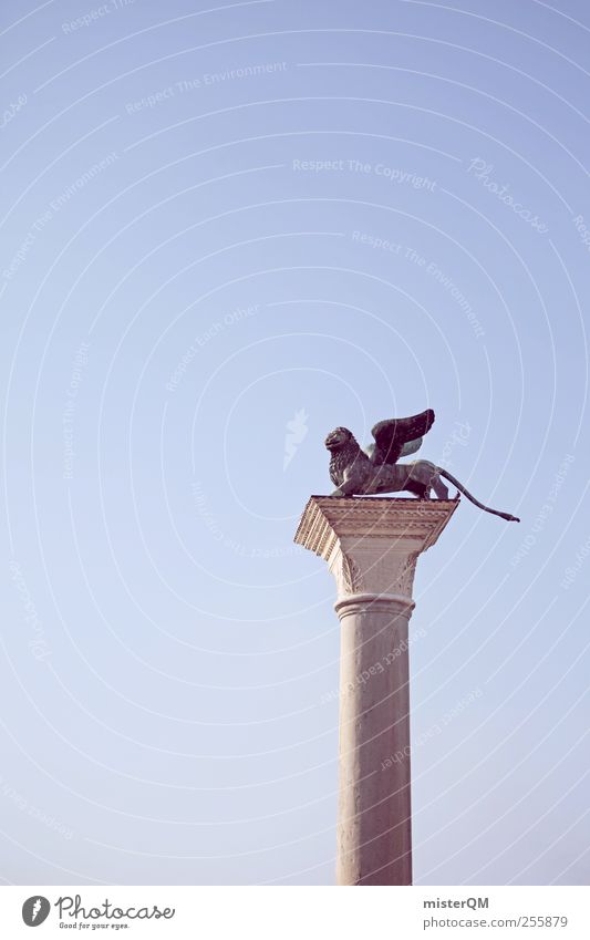 fly lion, fly! Art Esthetic Heraldic animal Venice Lion Wing Column Landmark Symbols and metaphors Symbolism Basilica San Marco St. Marks Square