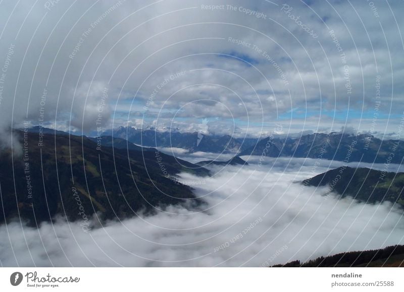 Mountain Nebula Fog Morning Clouds Peak Dawn Sky Point