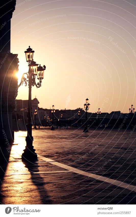 Morning light. Art Esthetic Romance Sun Calm Idyll Peaceful Lantern Veneto Basilica San Marco St. Marks Square Port City Tourism Wanderlust Vacation & Travel