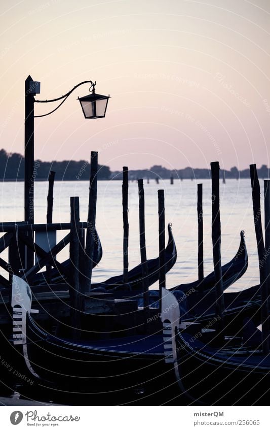 At the jetty. Art Adventure Esthetic Venice Veneto Italy Italian Romance Idyll Remote Watercraft Gondola (Boat) Port City City trip Vacation photo Vacation mood