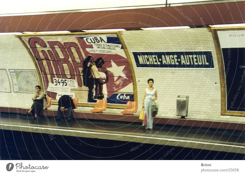 Metro Station Paris Underground Transport Human being Wait