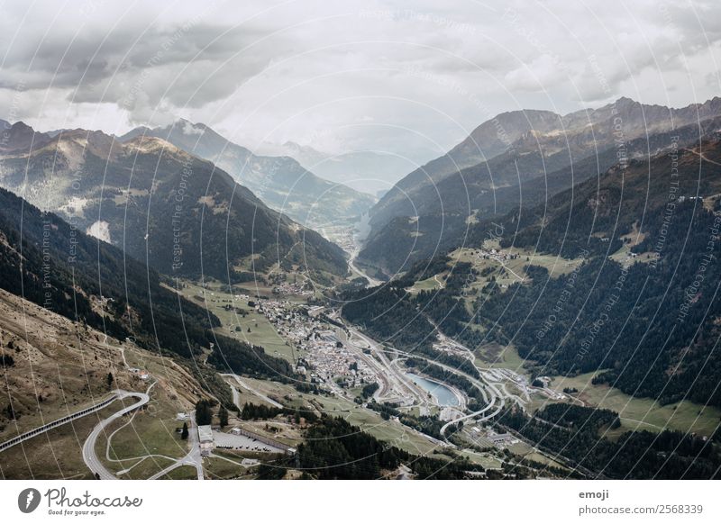 Gotthard Pass I Environment Nature Landscape Sky Autumn Climate Weather Hill Alps Mountain Natural Tourism Gotthard pass gotthard Switzerland Colour photo