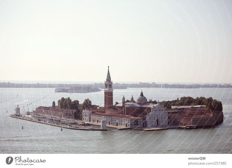 An island. Art Vacation & Travel Venice Veneto Italy Island Rich Luxury San Giorgio Maggiore Port City Travel photography Tourist Attraction Town City trip