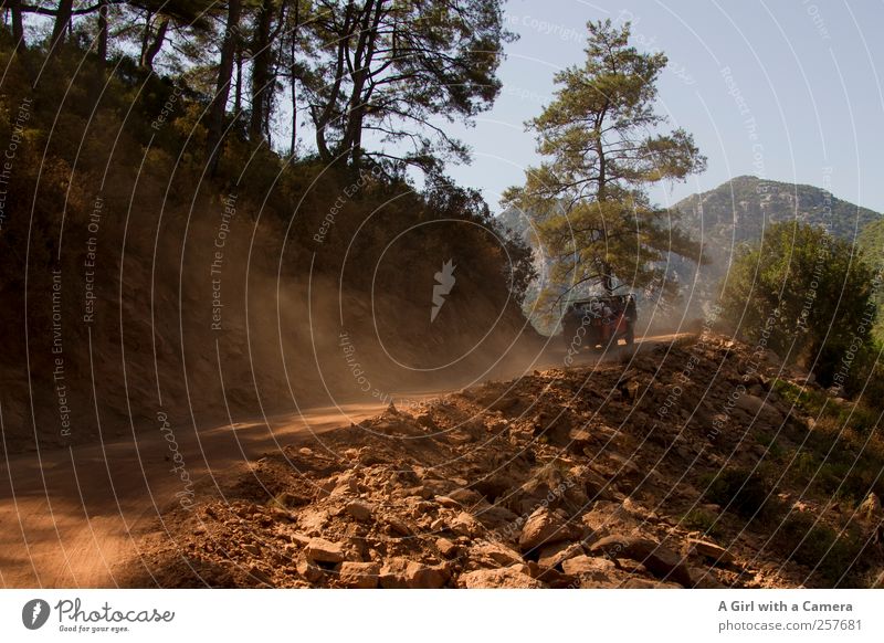 jeep safari Nature Landscape Cloudless sky Summer Weather Beautiful weather Turkey Driving Hot Dry Dusty Sand Mountain Steep Adventure Safari Handrail