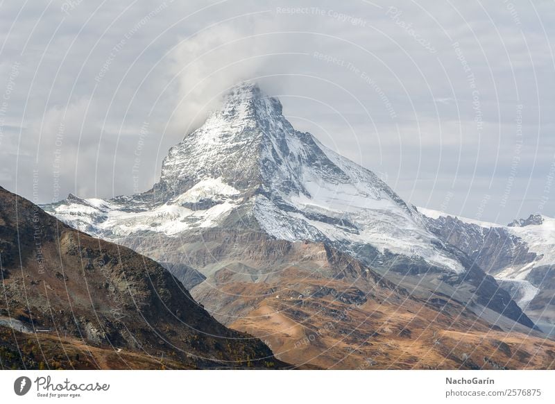 Amazing view of Matterhorn Peak in Switzerland Vacation & Travel Tourism Trip Adventure Expedition Winter Snow Winter vacation Mountain Hiking Environment