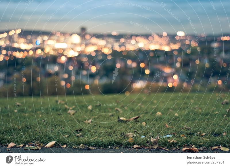 View of Sheffield III Nature Landscape Sky Park Meadow Great Britain Town Outskirts Populated Blue Gold Green Emotions Moody Vantage point Skyline Blur Grass