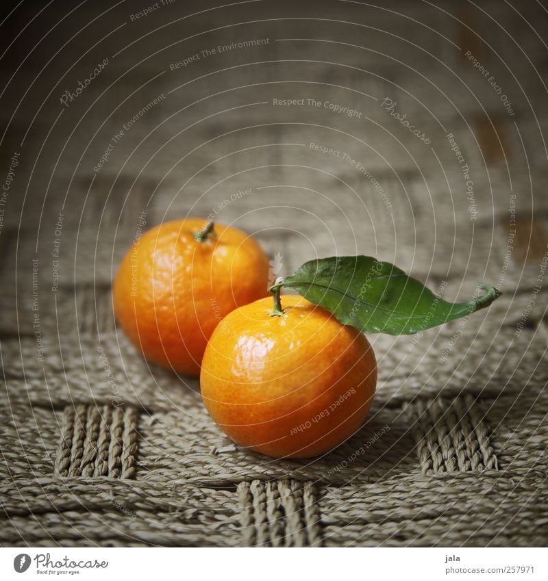 clementine Food Fruit Tangerine Nutrition Vegetarian diet Healthy Delicious Sweet Yellow Vitamin Orange Leaf Colour photo Interior shot Deserted Copy Space top